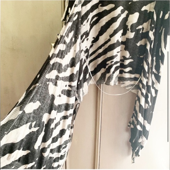 Worthington Black & White Open Front Cardigan - Picture 3 of 8